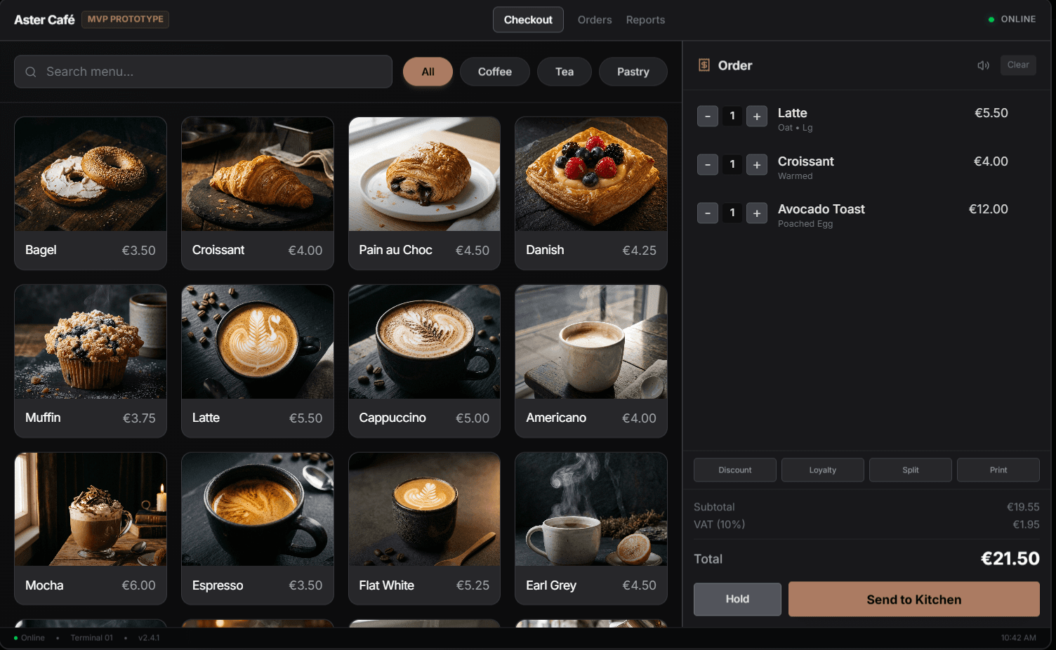 POS prototype demo screenshot