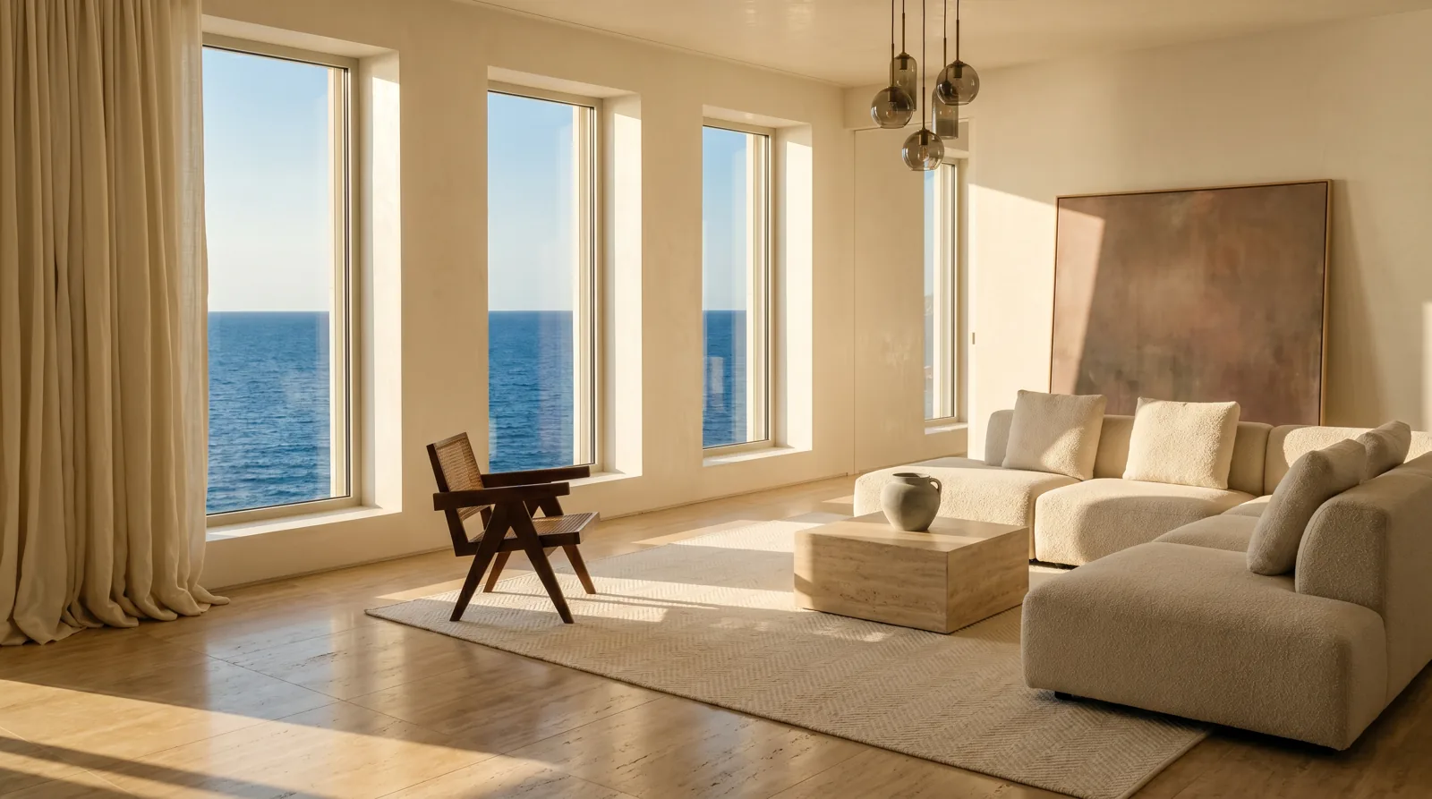 The same model, at home in a different setting.