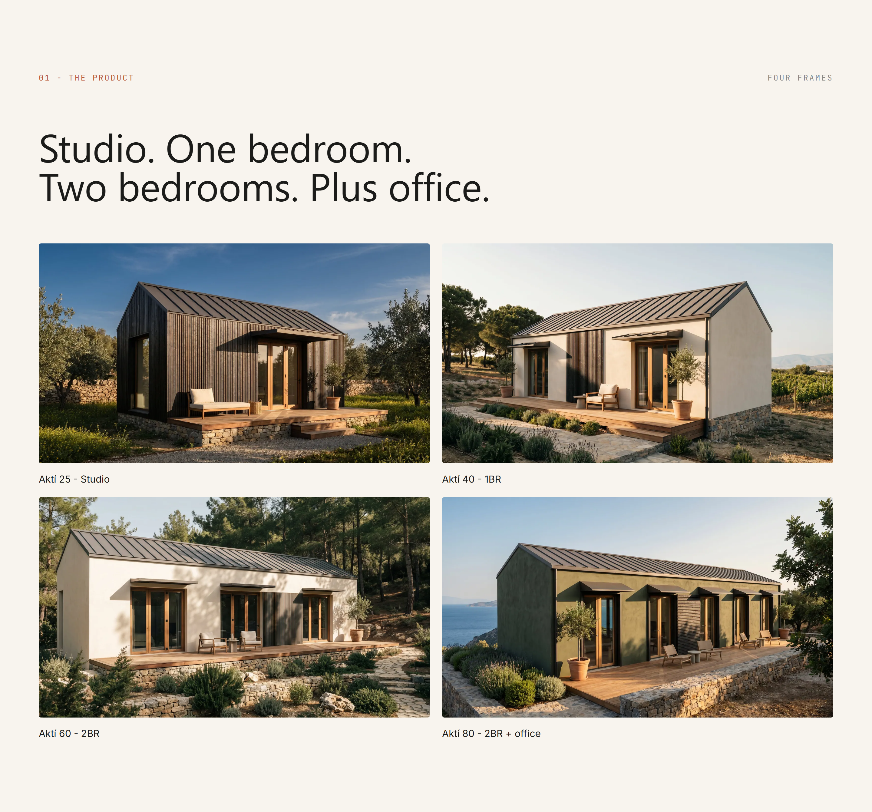Four models, four photographs.