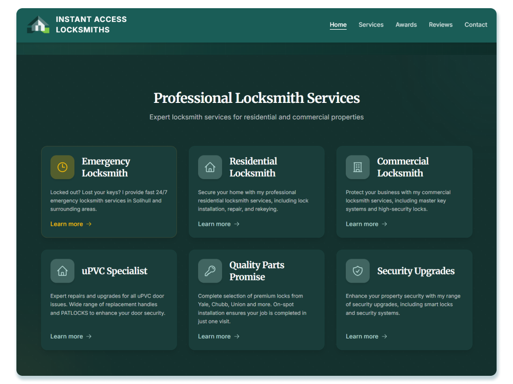 Six services, plain English.