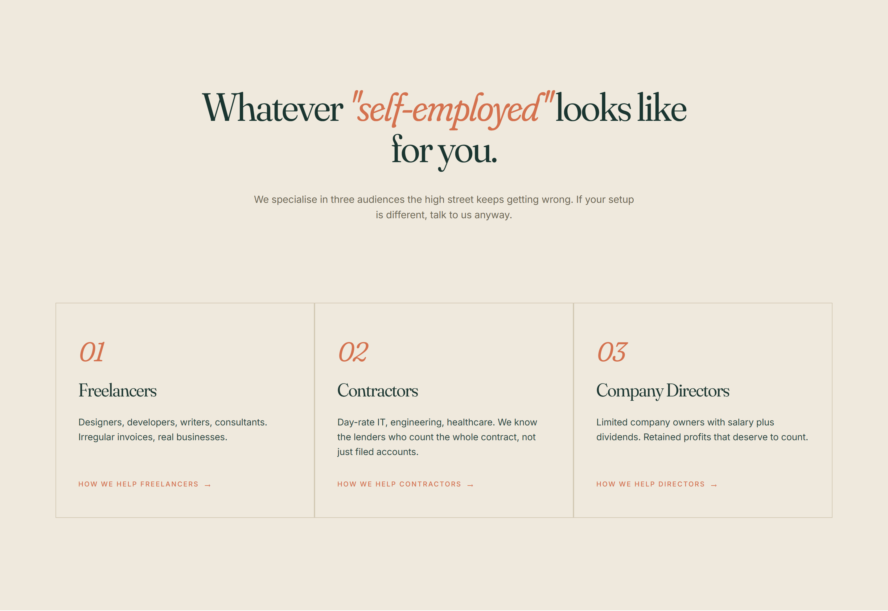 Whatever self-employed looks like for you.