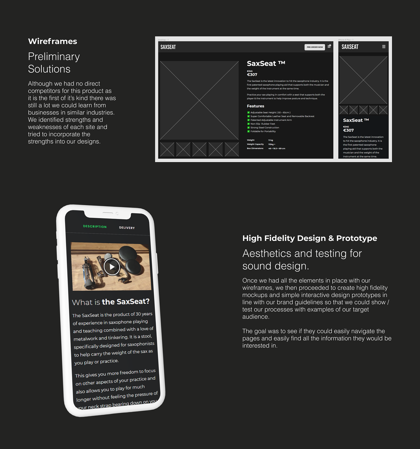 High-fidelity visual design, desktop.